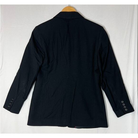 Vintage Talbots 100% Pure New Wool Blazer Size 6 Petite Single Button Black - Picture 5 of 13